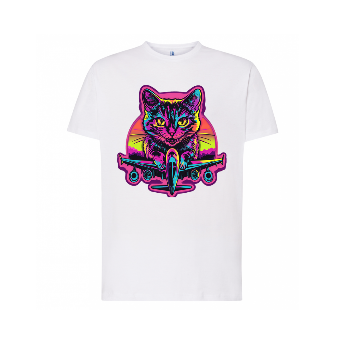 Koszulka angry cat - biała / czarna, męska / damska / dziecięca